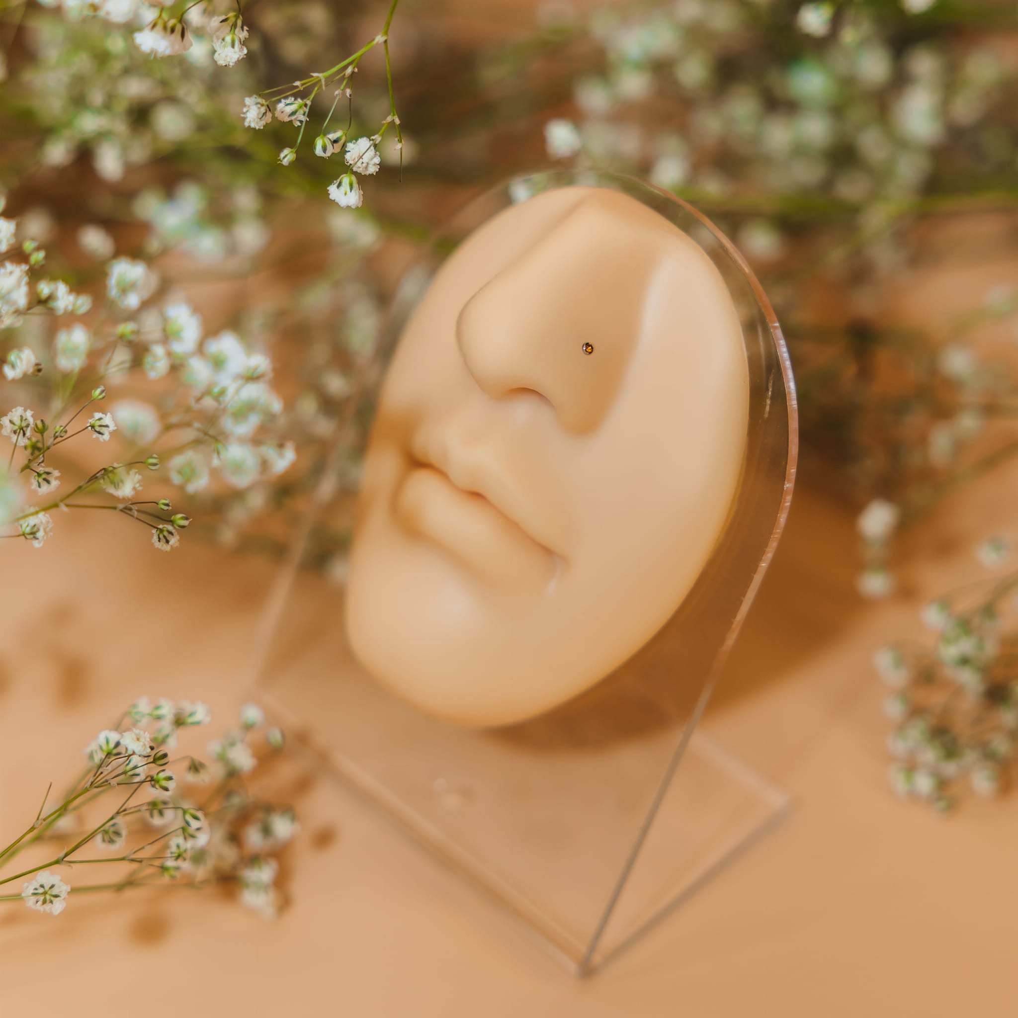 Pigmej z pomarańczową cyrkonią Stal 316L