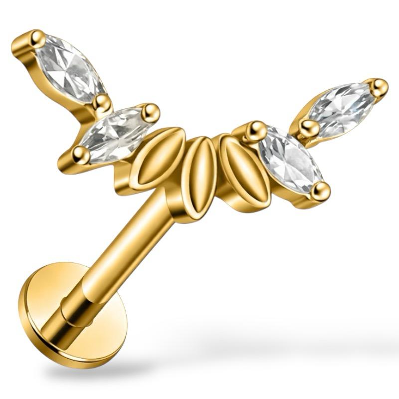 Kolczyk labret ozdobny cluster