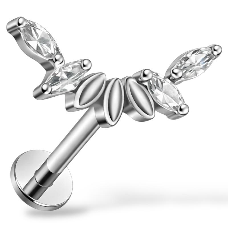 Kolczyk labret ozdobny cluster